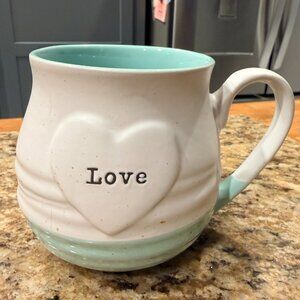 Sheffield Home - Speckled Mint and While Love Heart Mug